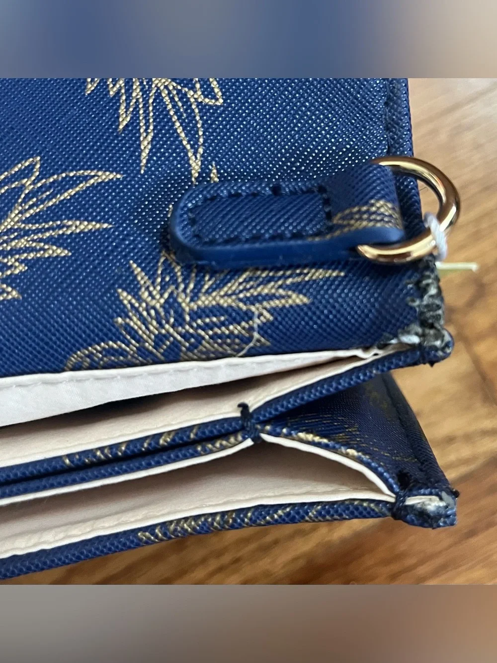 Deux Lux Navy with Gold Foil Pineapple Clutch